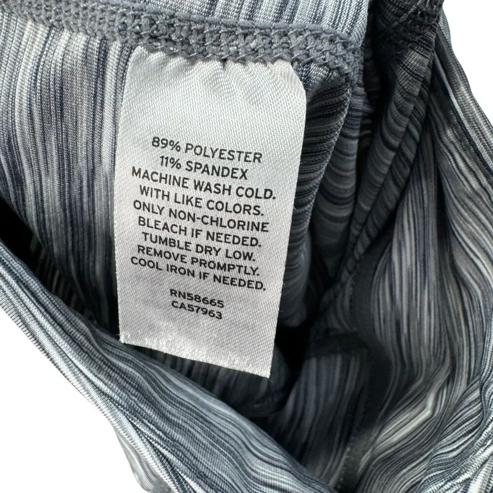 Z by Zella Leggings Girls Small 7/8 Gray Heather Wide Waistband Pull on Stretch